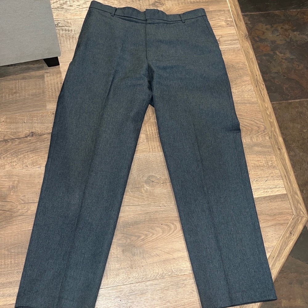 Levi’s Action SLACKS BLUE Pants Wide Straight  Leg 70s zip FRONT Polyester 36/31